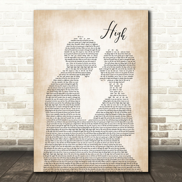 Lighthouse Family High Man Lady Bride Groom Wedding Song Lyric Quote Print