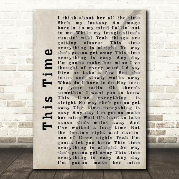 Bryan Adams This Time Shadow Song Lyric Quote Print