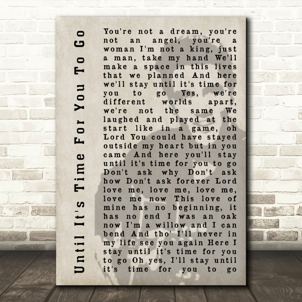 Elvis Presley Until It's Time For You To Go Face Shadow Song Lyric Quote Print