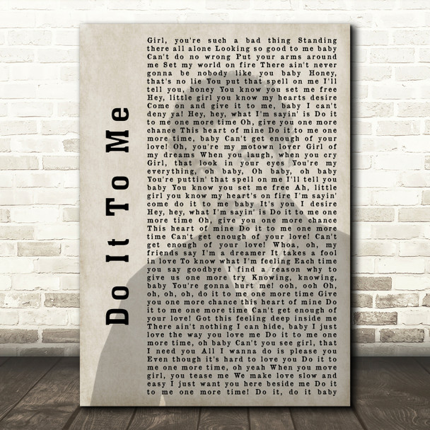 Lionel Richie Do It To Me Shadow Song Lyric Quote Print