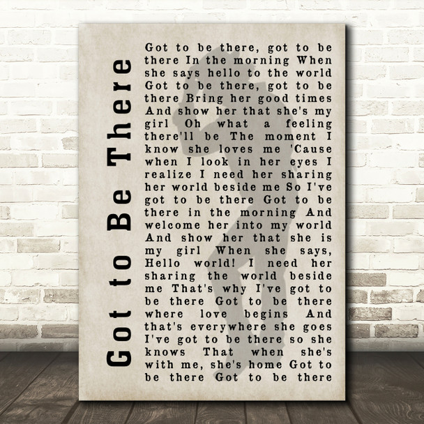 Michael Jackson Got to Be There Shadow Song Lyric Quote Print