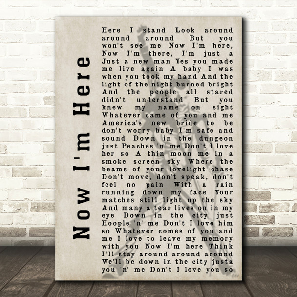 Queen Now I'm Here Freddie Mercury Silhouette Song Lyric Quote Print