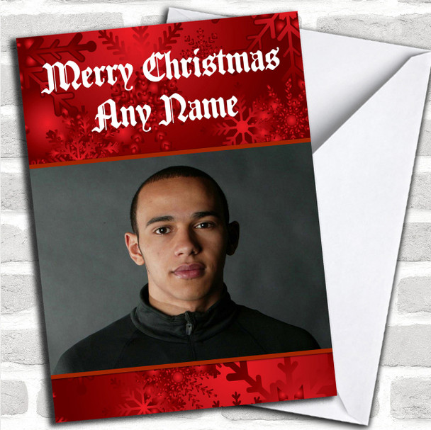 Formula  Lewis Hamilton Personalized  Christmas Card