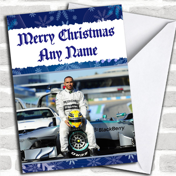 Lewis Hamilton Formula  Personalized  Christmas Card