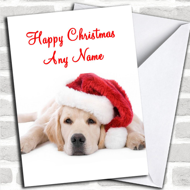 Cute Dog Christmas Card Personalized