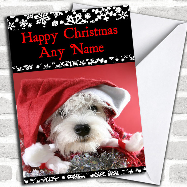 Terrier Dog Christmas Card Personalized