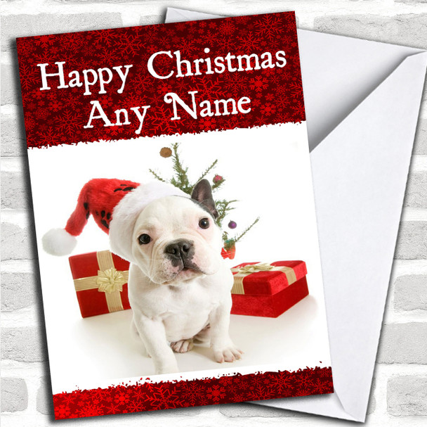 Sweet Dog Christmas Card Personalized