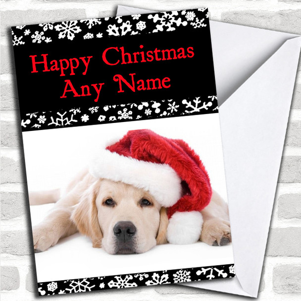 Sad Dog Christmas Card Personalized