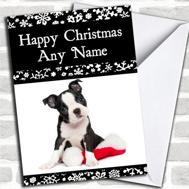 Puppy Christmas Card Personalized