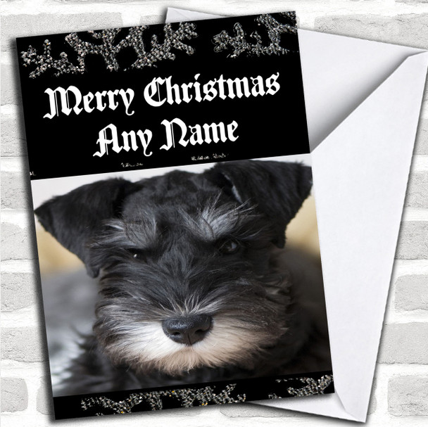 Schnauzer Personalized Christmas Card