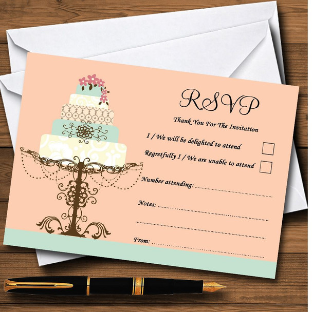 Classical Cake Beautiful Personalized RSVP Cards