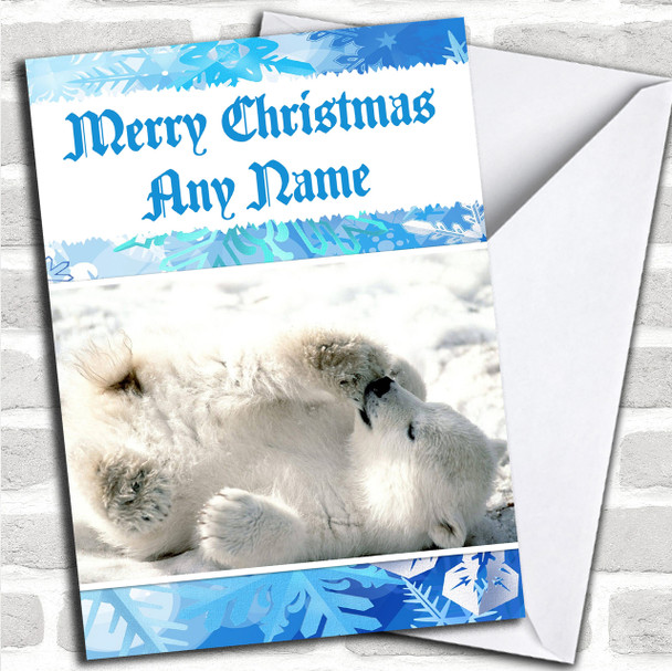 Polar Bear Personalized Christmas Card