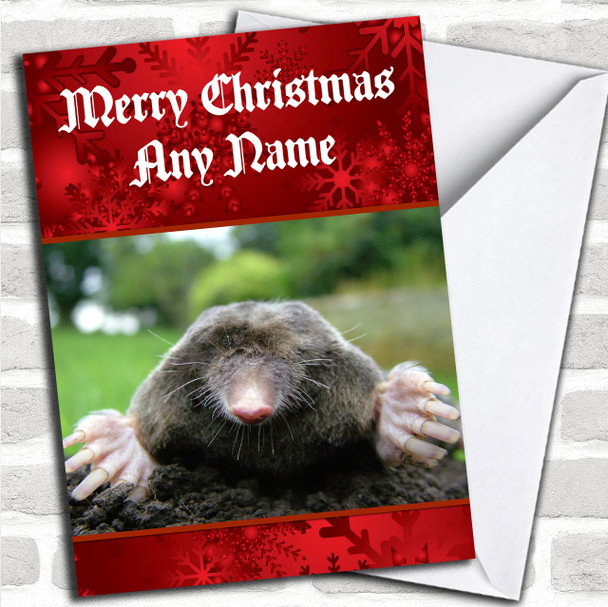 Mole Personalized Christmas Card