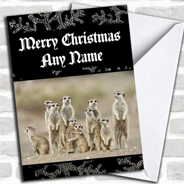 Meerkat Personalized Christmas Card