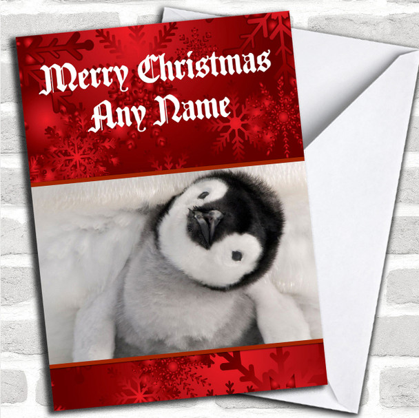 Baby Penguin Personalized Christmas Card