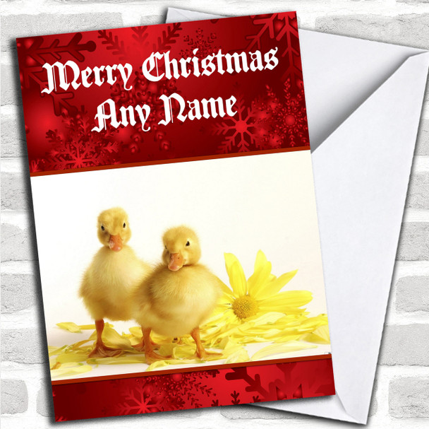 Ducklings Personalized Christmas Card