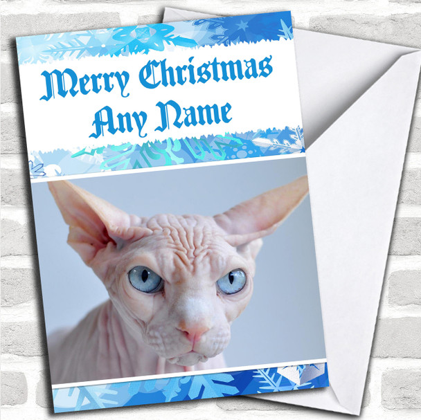 Sphynx Cat Personalized Christmas Card