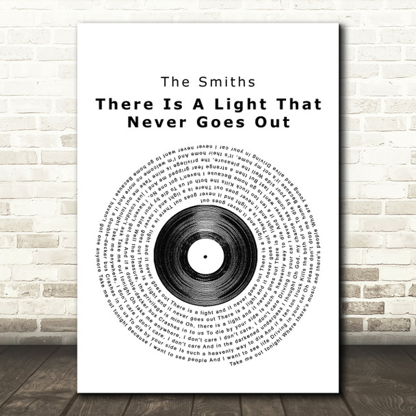 The Smiths There Is A Light That Never Goes Out Vinyl Record Song Lyric Print