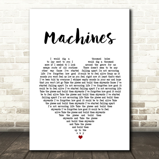 Biffy Clyro Machines Heart Song Lyric Quote Print