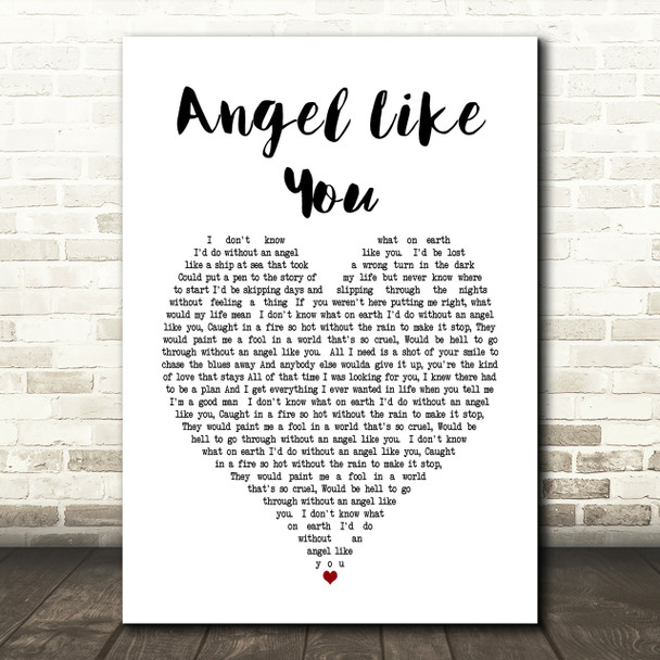 Eli Young Band Angel Like You Heart Song Lyric Quote Print