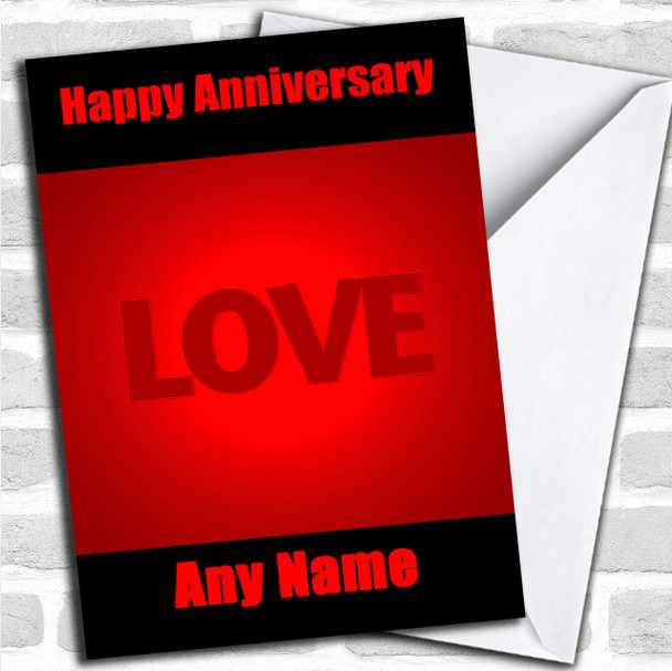 Love Word Personalized Anniversary Card