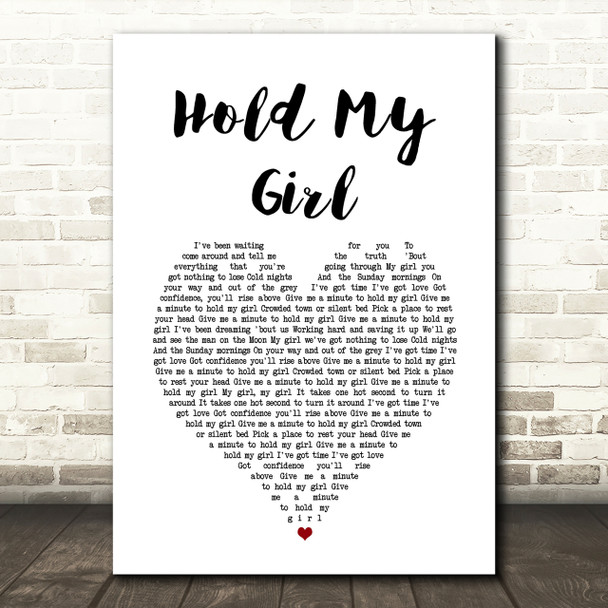 George Ezra Hold My Girl Heart Song Lyric Quote Print