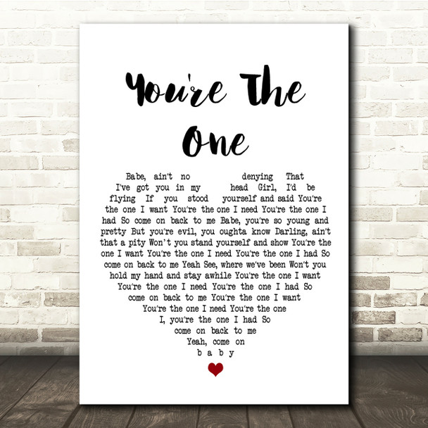 Greta Van Fleet You're The One White Heart Song Lyric Quote Print