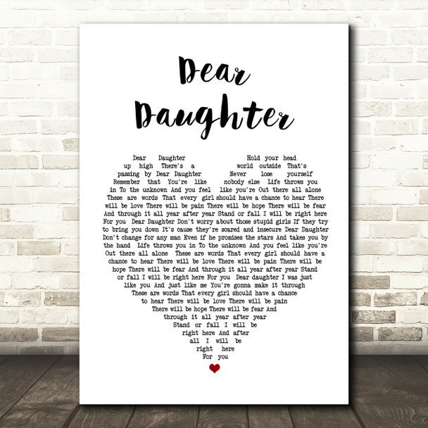 Halestorm Dear Daughter Heart Song Lyric Quote Print