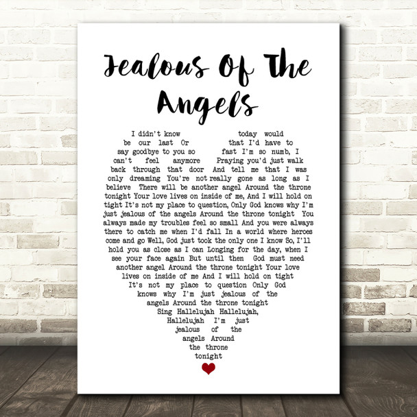 Katherine Jenkins Jealous Of The Angels Heart Song Lyric Quote Print