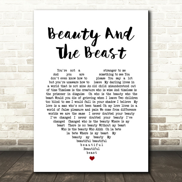 Stevie Nicks Beauty And The Beast Heart Song Lyric Quote Print