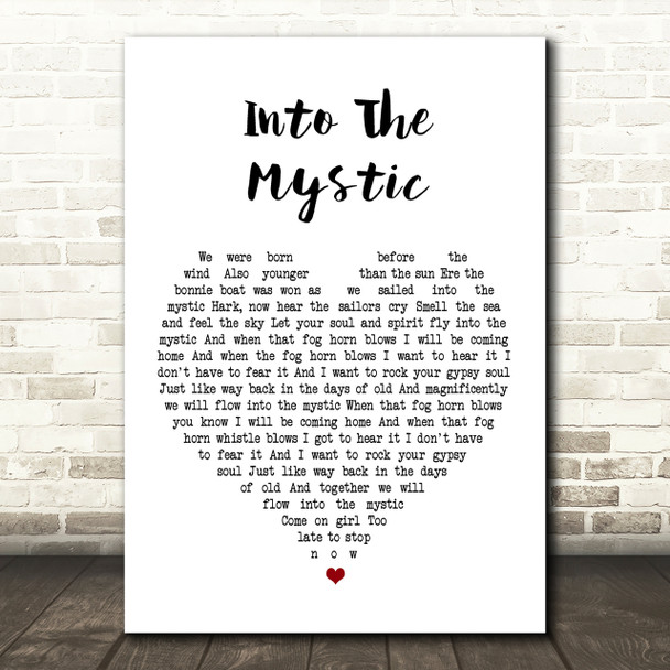 Van Morrison Into The Mystic Heart Song Lyric Quote Print