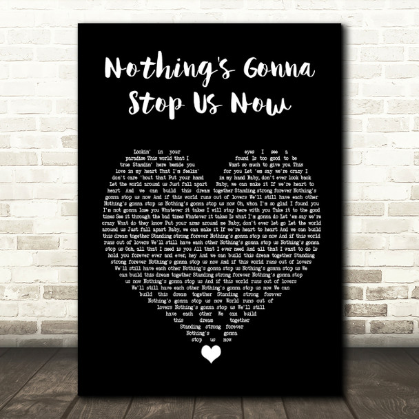 Jefferson Starship Nothing's Gonna Stop Us Now Black Heart Song Print