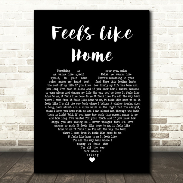 Edwina Hayes Feels Like Home Black Heart Song Lyric Print