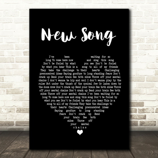 Howard Jones New Song Black Heart Song Lyric Print