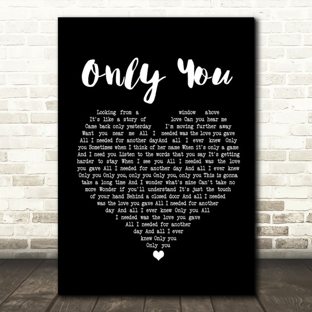 Selena Gomez Only You Black Heart Song Lyric Print