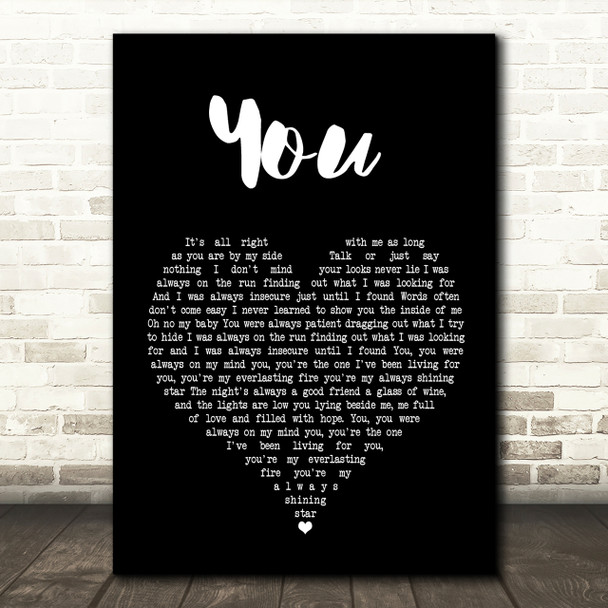 Ten Sharp You Black Heart Song Lyric Print