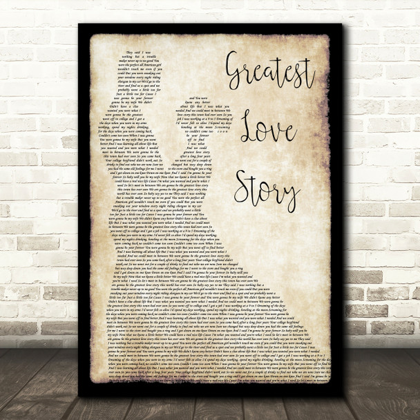 LANCO Greatest Love Story Man Lady Dancing Song Lyric Print