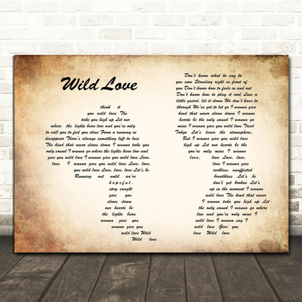 James Bay Wild Love Man Lady Couple Song Lyric Print