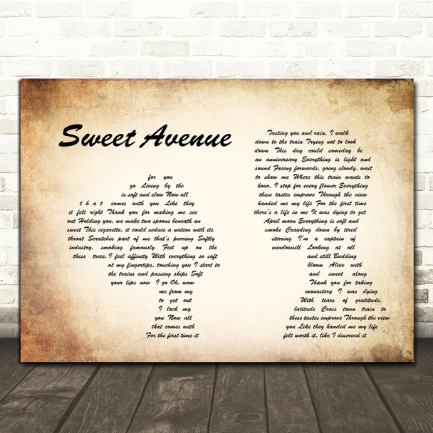 Jets to Brazil Sweet Avenue Man Lady Couple Song Lyric Print