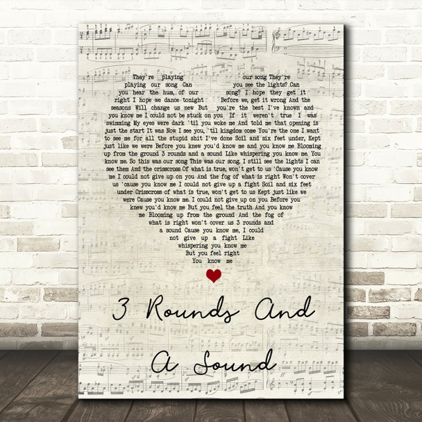 Blind Pilot 3 Rounds And A Sound Script Heart Song Lyric Print
