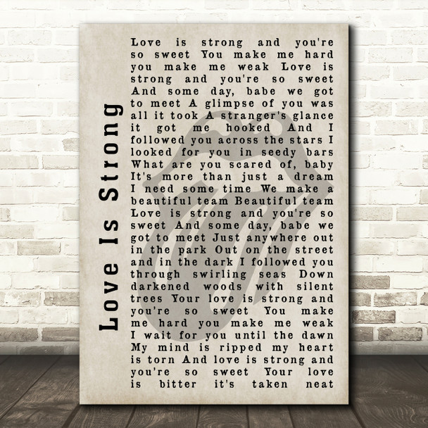 The Rolling Stones Love Is Strong Shadow Song Lyric Print