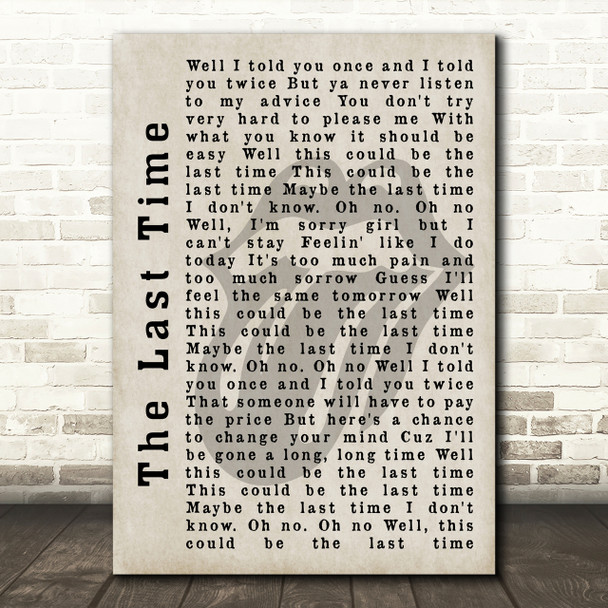 The Rolling Stones The Last Time Shadow Song Lyric Print