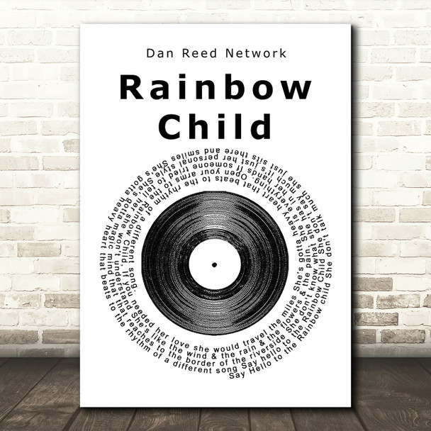 Dan Reed Network Rainbow Child Vinyl Record Song Lyric Print
