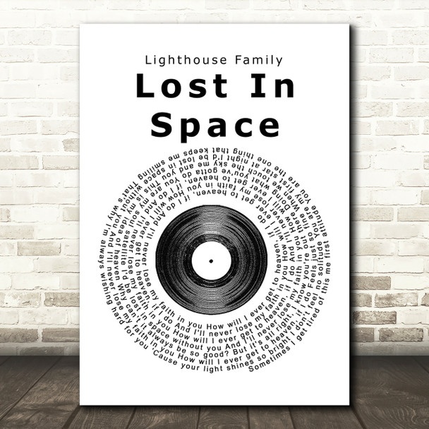 Lighthouse Family Lost In Space Vinyl Record Song Lyric Print