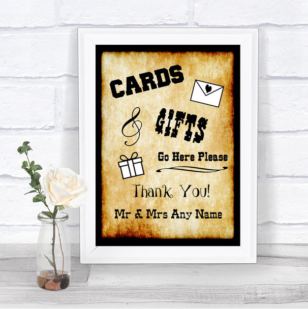 Western Cards & Gifts Table Personalized Wedding Sign