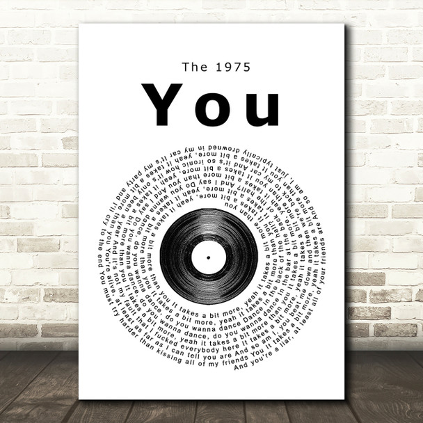 The 1975 You Vinyl Record Song Lyric Print