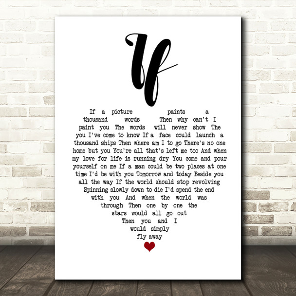 Bread If Heart Song Lyric Print