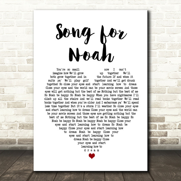 Frank Hamilton Song for Noah Heart Song Lyric Print