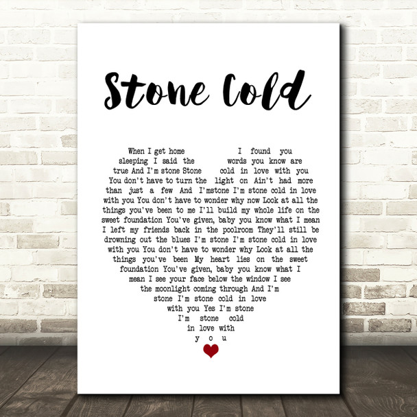 Jimmy Barnes Stone Cold Heart Song Lyric Print