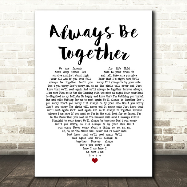 Little Mix Always Be Together Heart Song Lyric Print